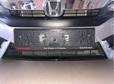 Honda Civic Fc5 2016-2020 Uyumlu Ön Tampon Alt Çıtası Black 2 Parça