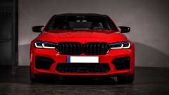 Bmw 5 Serisi G30 2020+Uyumlu Yedek Parça M5 Görünüm Çift Çizgi Böbrek Panjur (Makyajlı Kasa)