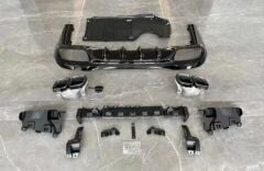 Mercedes Uyumlu Yedek Parça W206 C63 Amg Difüzör (Parlak Siyah) Ve Egzoz Seti