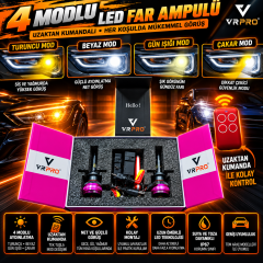 VRPro Evolution H7 LED Far Ampulü Kumandalı Modlu