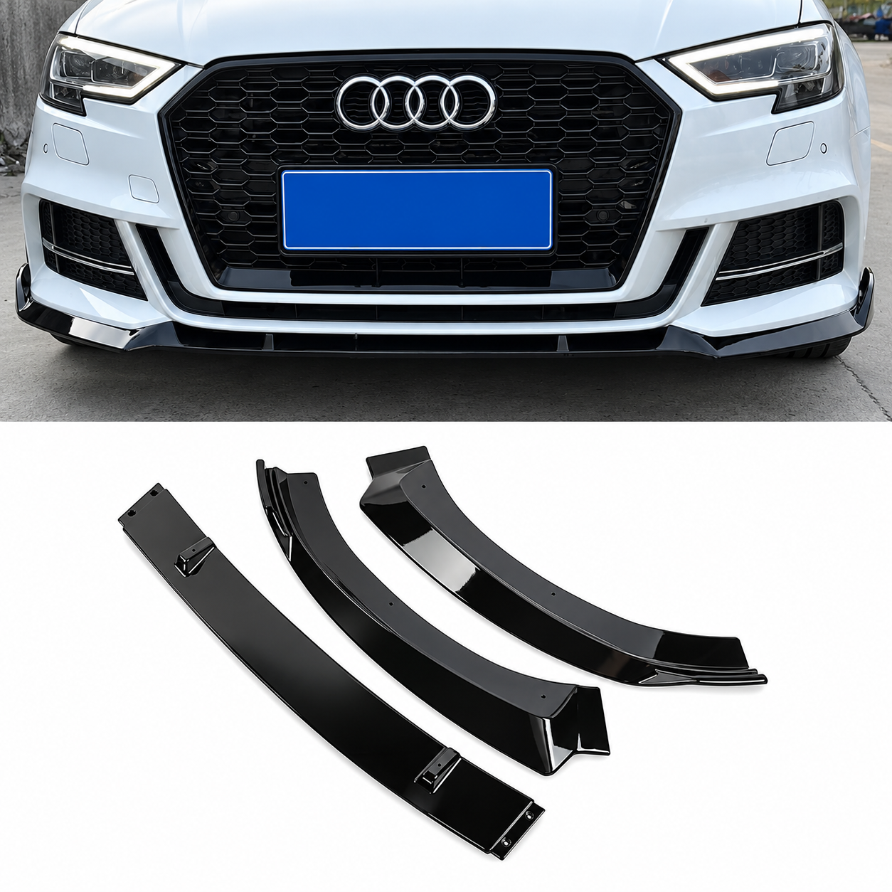 Audi A3 Uyumlu 3 Parça Ön Lip