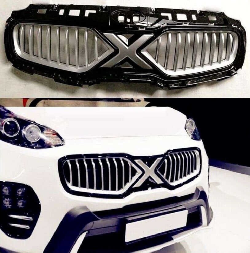 Kia Sportage 2015-2018 Uyumlu Yedek Parça OEM Ön Izgara - Gümüş