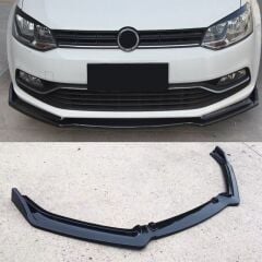 Volkswagen Polo 2009-2017 Uyumlu Yedek Parça MK5 3 Parça Ön Lip (Plastik)