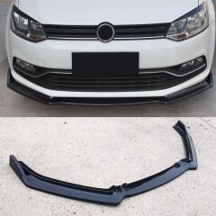 Volkswagen Polo 2009-2017 Uyumlu MK5 3 Parça Ön Lip (Plastik)
