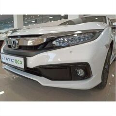 Honda Civic Fc5 2019-2021  Parça Ön Sis Kaşı Kaplaması Piano (Makyajlı Kasa)