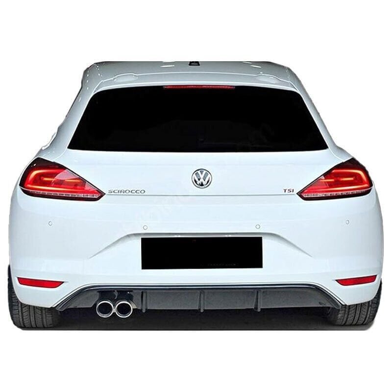 Volkswagen Scirocco Uyumlu Yedek Parça Makyajlı Soldan Çift Çıkış Difüzör (Plastik)