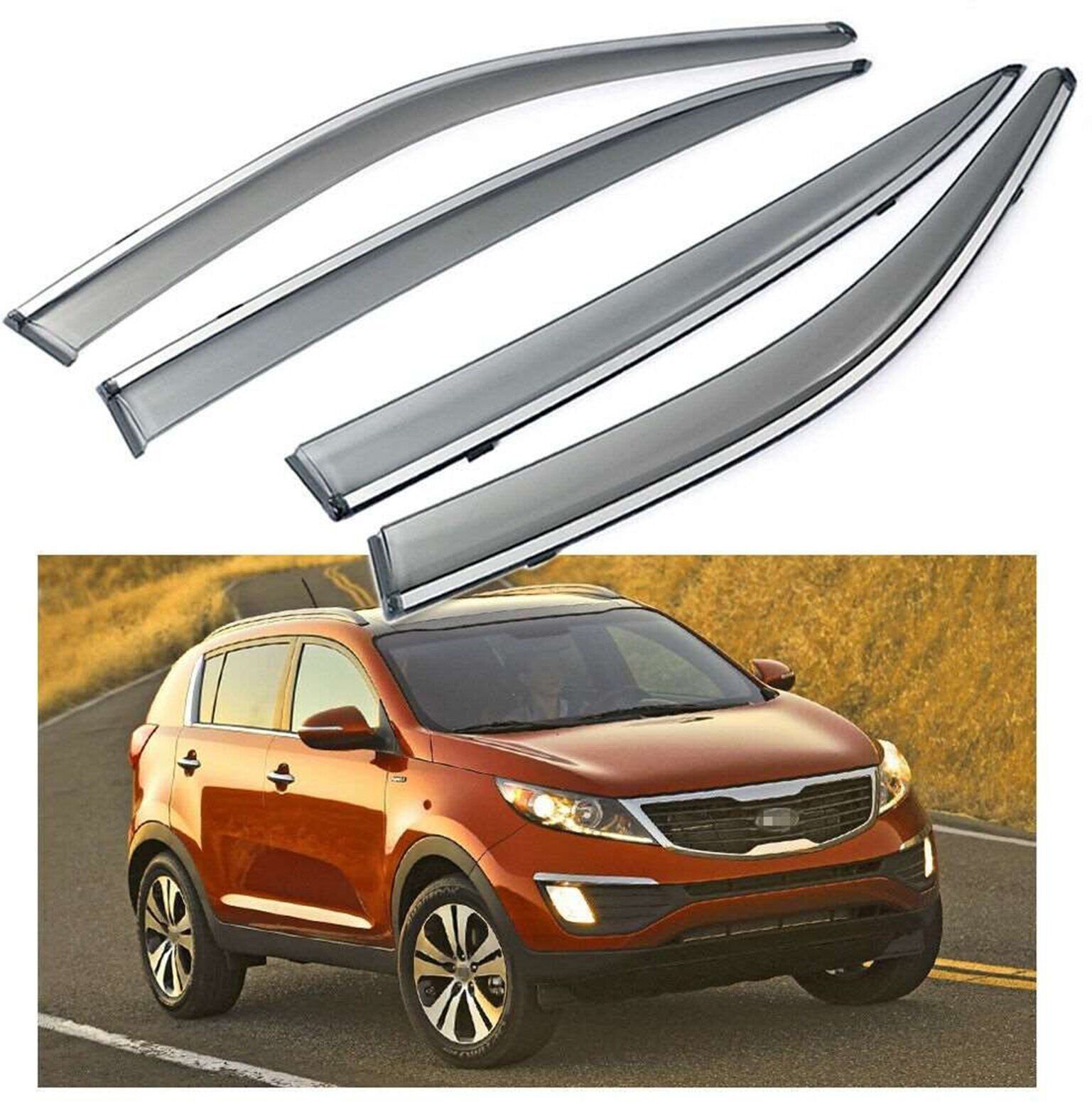 Kia Sportage 2010-2014 Uyumlu Yedek Parça Cam Rüzgarlığı / Krom