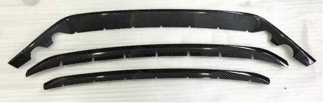 Honda CR-V Uyumlu Yedek Parça 2017+ Karbon Panjur Çıtası 3 Parça