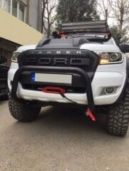 Ford Ranger Uyumlu Yedek Parça   2015 ve Sonrası Siyah Ön Tampon Koruma PWT22