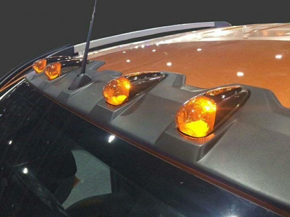 Toyota Hilux Revo Uyumlu Tavan Üstü Turuncu Işıklı Mat Siyah Vizör