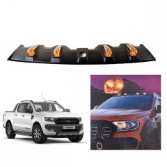 Toyota Hilux Revo Uyumlu Tavan Üstü Turuncu Işıklı Mat Siyah Vizör