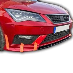 Seat Leon 2017+ Uyumlu Yedek Parça Ön Tampon Eki Boyasız Fiber