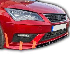 Seat Leon 2017+ Uyumlu Ön Tampon Eki Boyasız Fiber