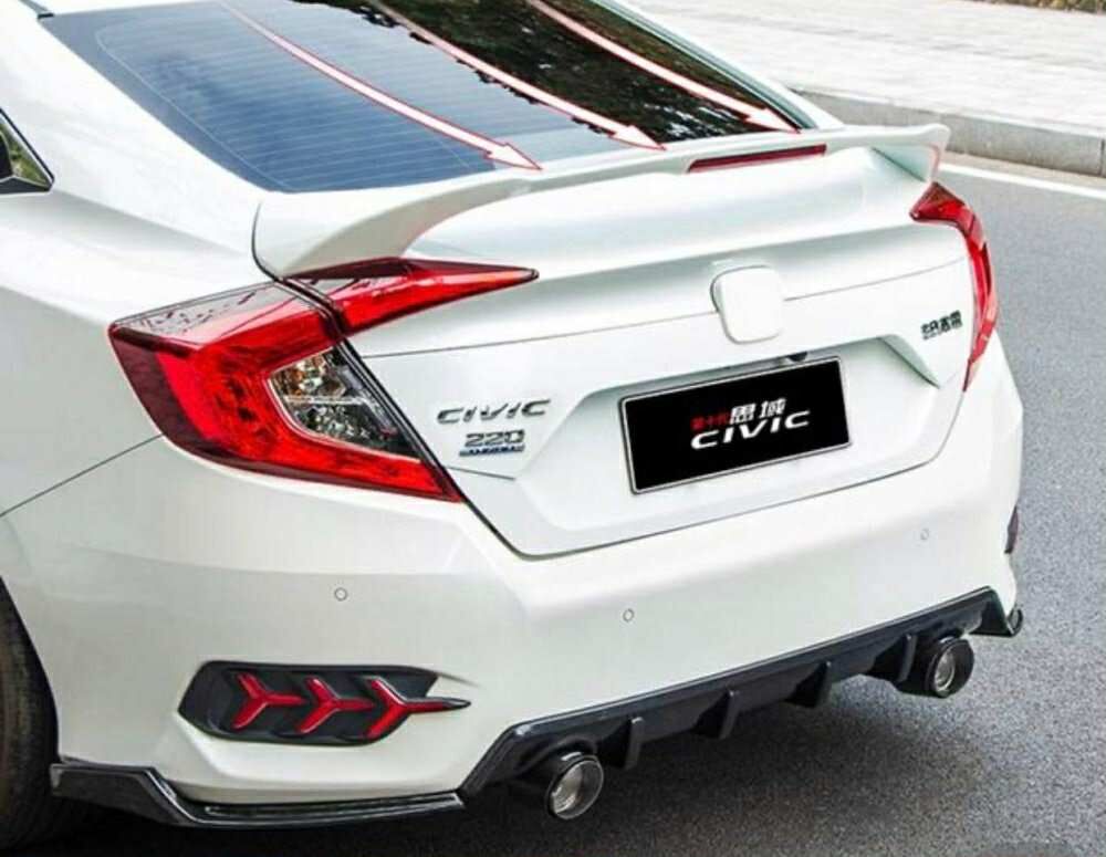 Honda Civic FC5 Si Spoiler Parlak Siyah