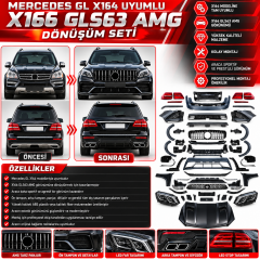 Mercedes Gl X164 Uyumlu X166 Gls63 Amg Dönüşüm Seti