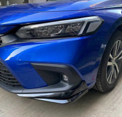 Honda Civic Uyumlu Yedek Parça 2022 Aero Ön Ek 2 Parça- Piano Black