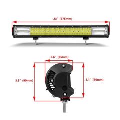 324W Düz Üniversal Yayıcı Delici Sis Lambası Led Bar