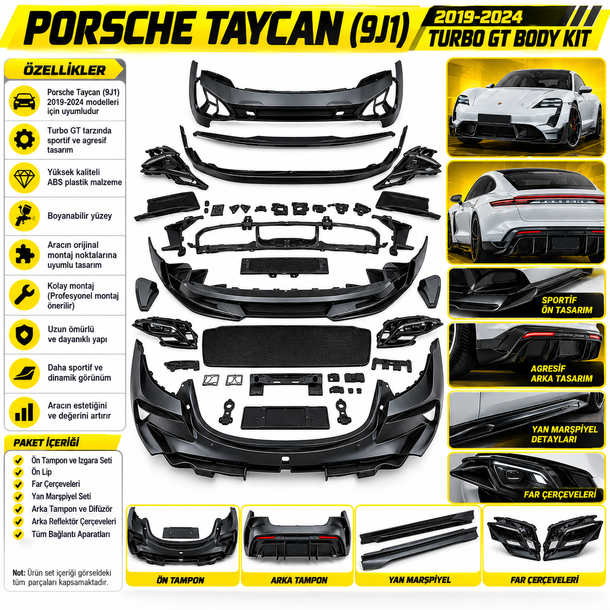 Porsche Taycan (9j1) 2019-2024 Turbo Gt Body Kit