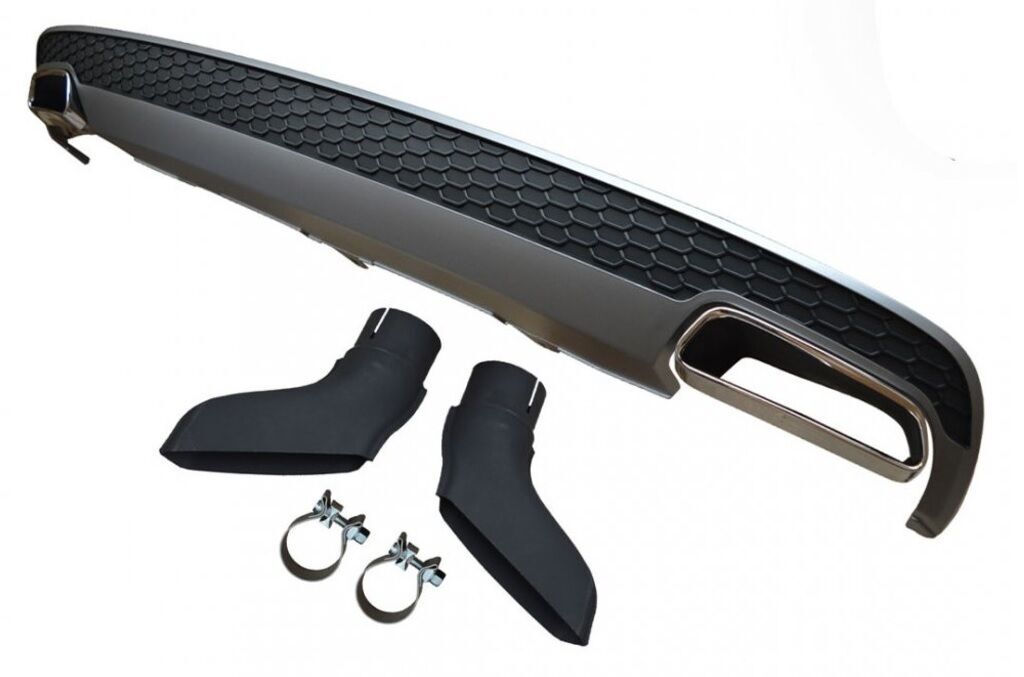 Audi A6 W12  2012-2016   Uyumlu Yedek Parça  Arka Tampon Difüzör Plastik