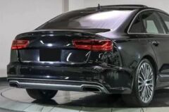 Audi A6 W12  2012-2016 Uyumlu Arka Tampon Difüzör Plastik