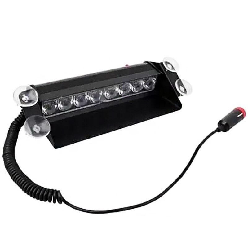 Araç İçi Vantuzlu Kırmızı Mavi Çakar Led Lamba 8 Ledli