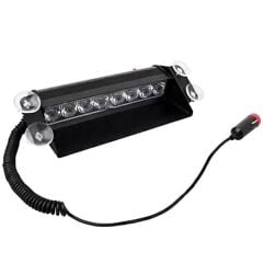 Araç İçi Vantuzlu Kırmızı Mavi Çakar Led Lamba 8 Ledli