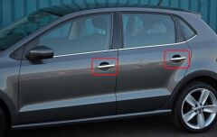 Volkswagen Polo 2009 - 2017 Uyumlu Yedek Parça Krom Kapı Paslanmaz Çelik 4 Kapı