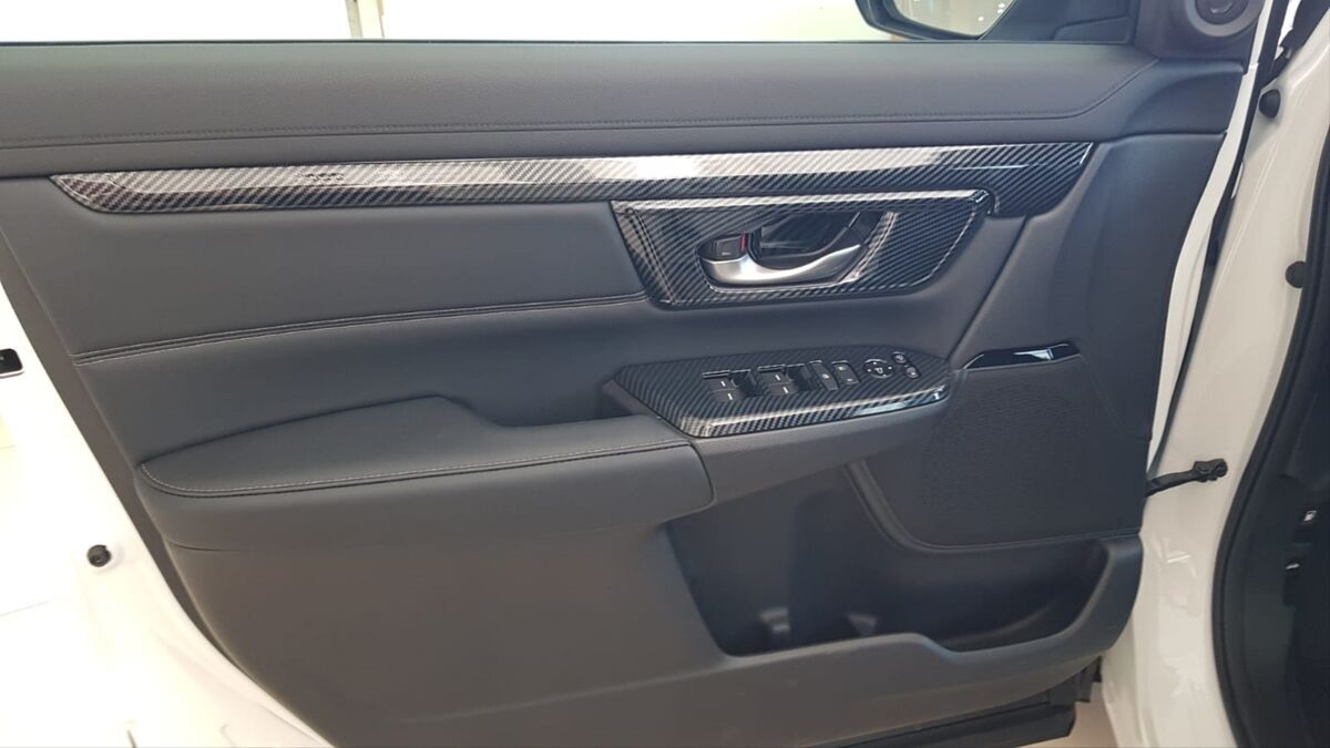 Honda CR-V 2018-2021 Için Uyumlu Iç Kapı Açma Kolu Kaplaması Karbon
