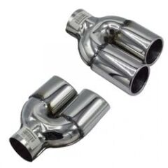 Üniversal Krom Egzoz Ucu Çiftli Özel Sol Çıkış 76×135 800-022L