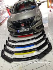 Universal 4 Parça Flaplı Ön Lip Piano Black ABS / (FC5 - SARI)