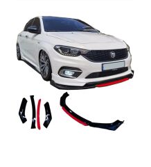 Universal 4 Parça Flaplı Ön Lip Piano Black ABS / (FC5 - SARI)