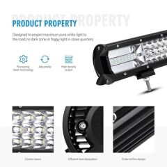 432W 80cm Düz Üniversal Yayıcı Delici Sis Lambası Led Bar