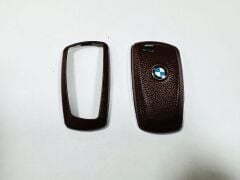 Bmw F10 ve F30 Uyumlu Şık Tasarım Anahtarlık Kumanda Kabı Koyu Kahverengi