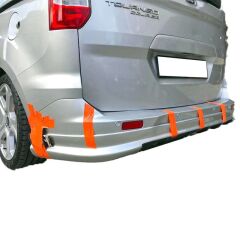Ford Courier Uyumlu 2014 - 2018 Sport Arka Ek Plastik Boyasız