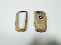 Bmw F10 ve F30 Uyumlu Yedek Parça Şık Tasarım Anahtarlık Kumanda Kabı Gold