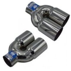 Çiftli 3MM M Model Krom Egzoz Ucu 76x100 800-010L