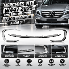 Vito W447 2025- AMG Tampon Uyumlu V300 Görünüm Krom Set