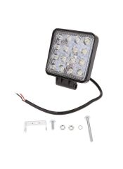 48W CRE Power Led Üniversal Kare Sis Lambası 16 Ledli Siyah