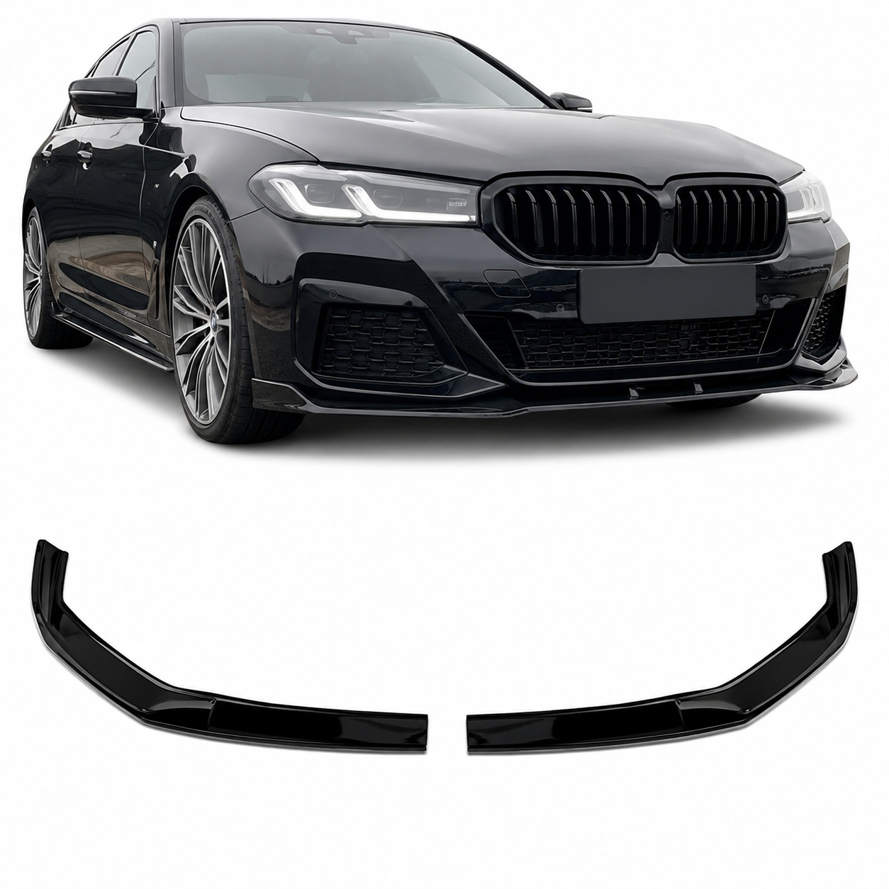 BMW G30 Lci M Performance FD Ön Lip Parlak Siyah