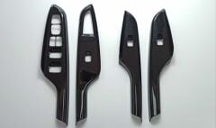 Hyundaı Kona Için Uyumlu Kapı Kolçak Kaplama - Pıano  Black