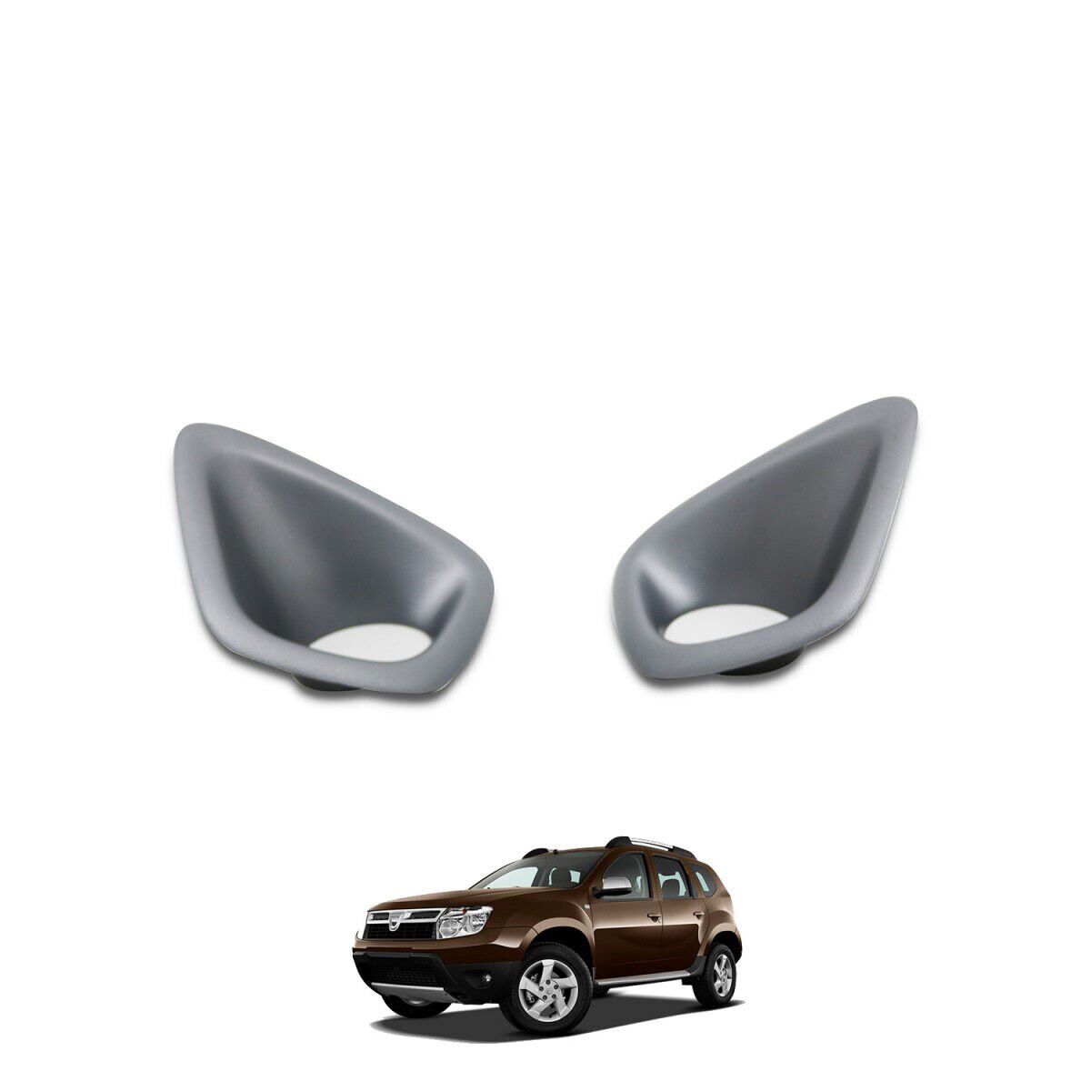 Dacia Duster Uyumlu Yedek Parça Sis Farı Çerçevesi Mat Gri 2010-2017