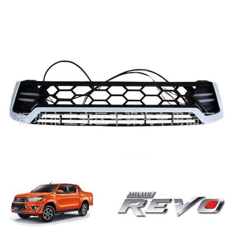 Toyota Hilux Revo 2015+ Uyumlu Gündüz Ledli Ön Panjur Beyaz