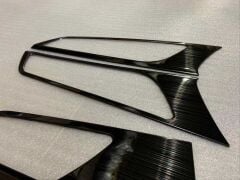 Hyundaı Tucson Için  Uyumlu 2015-2018 Iç Kapı Kolu Kaplama - Tıtanyum Sıyah