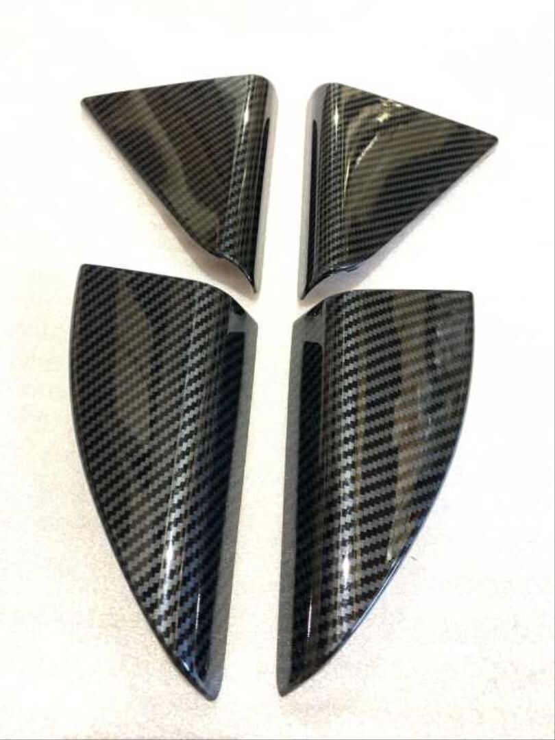 Hyundaı Tucson Için Uyumlu 2015-2018 Kapı Cam Kenar Kaplama Seti-Karbon