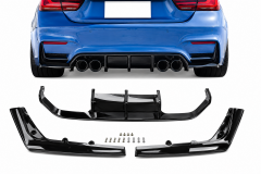F30 M3 Vorsteiner Difüzör Parlak Siyah (Çin Tampon Uyumlu)