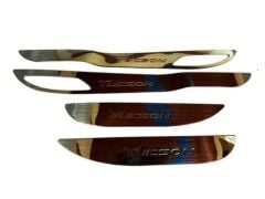 Hyundaı Tucson Için Uyumlu 2015-2018 Kapı Koruma Kaplama - Tıtanyum Siyah