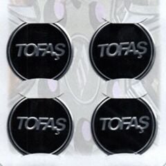 Tofaş Uyumlu Yedek Parça Siyah Alüminyum Yapıştırma Jant Göbeği 4Lü 60mm