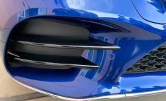 Mercedes W205 2019+ Uyumlu Yedek Parça Sis Kaşları 4 Parça (Sis Bıçakları) (Piano Black)