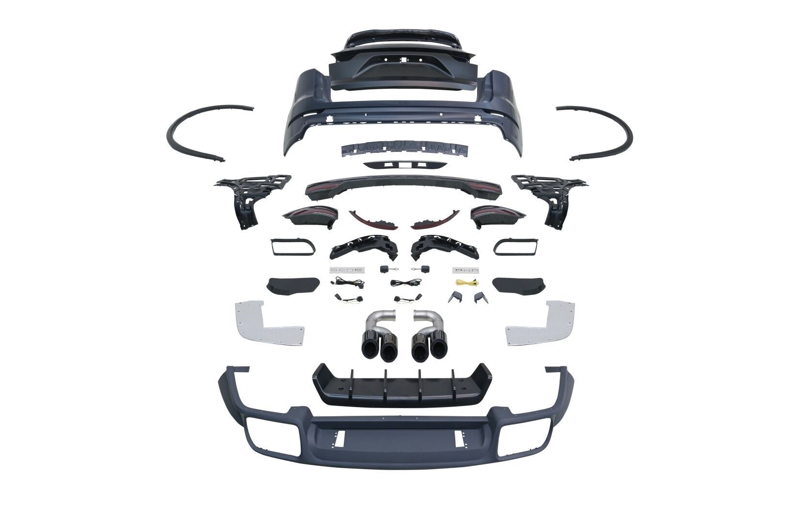 Porsche Cayenne 2011-2014 Uyumlu 2019+ Bagaj Facelift