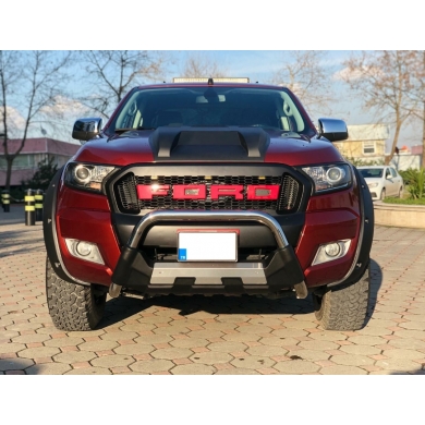 Ford Ranger 2006+ Off Road Krom Poliüretan Ön Koruma Ön Tampon Koruma Demiri Krom Amazonplus AQM4WD